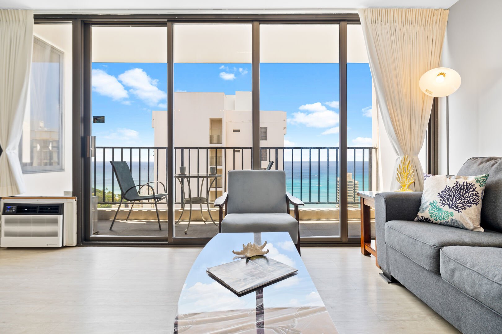 Look at the beautiful ocean views from your living room!
