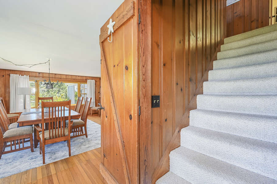 Stairway to 3 bedrooms and office - 229 Scatteree Road Chatham Cape Cod - New England Vacation Rentals