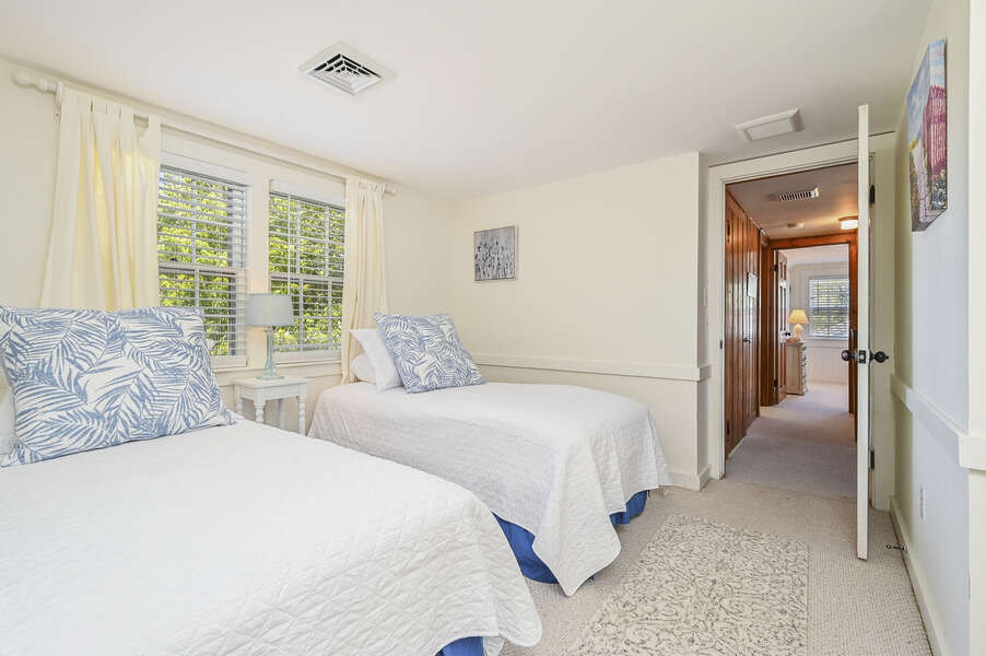 Upstairs Bedroom #3 with 2 twin beds - 229 Scatteree Road Chatham Cape Cod - New England Vacation Rentals