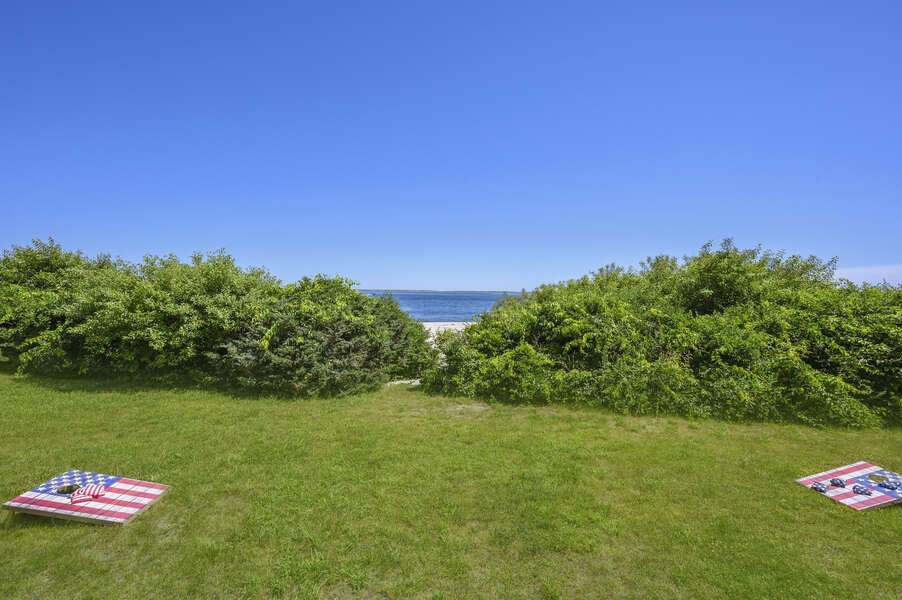 Yard and path to beach - 229 Scatteree Road Chatham Cape Cod - New England Vacation Rentals