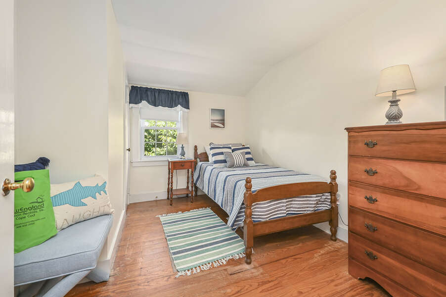 Bedroom #4 with Twin bed , dresser and closet-21 Pine Street- Harwichport- Cape Cod- New England Vacation Rentals