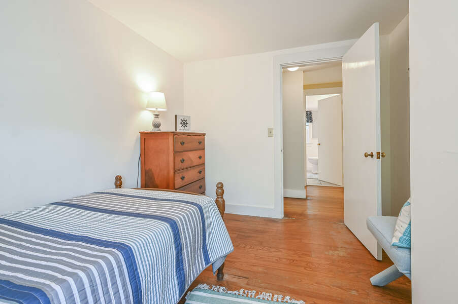 Bedroom #4 with Twin Bed and dresser-21 Pine Street- Harwichport- Cape Cod- New England Vacation Rentals