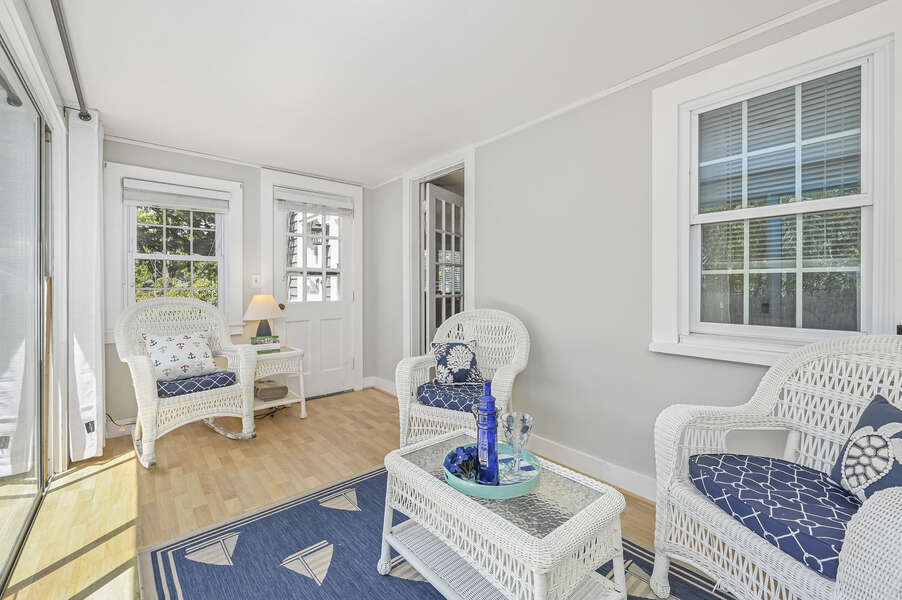 Sun room with ample seating-21 Pine Street- Harwichport- Cape Cod- New England Vacation Rentals