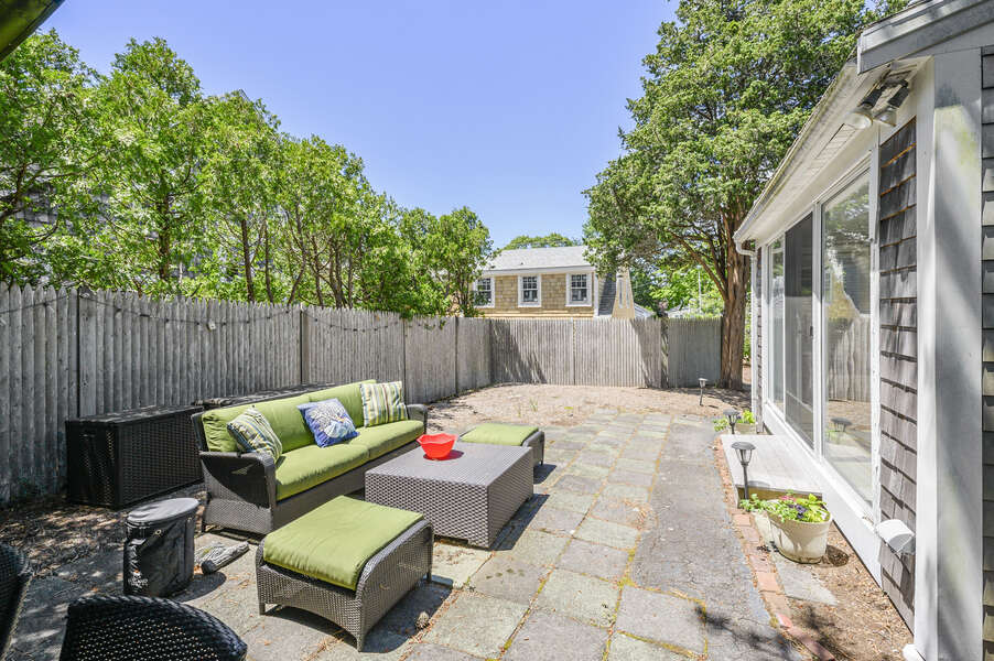Relax on the patio at-21 Pine Street- Harwichport- Cape Cod- New England Vacation Rentals