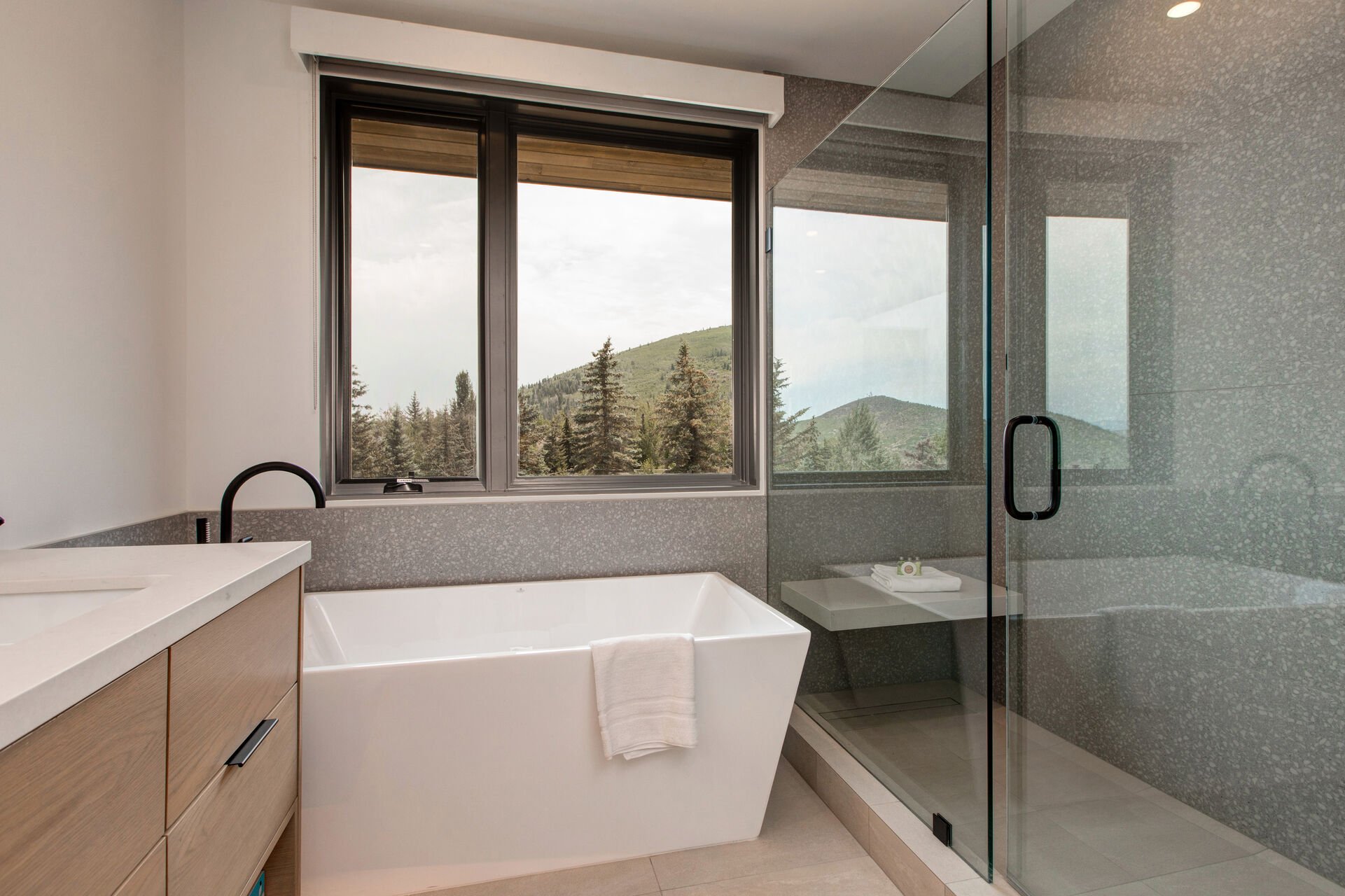 Grand Master Bath with a Large Shower with Two Shower Heads