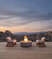 Outdoor fire pit with panoramic view of Joshua Tree