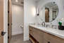 Shared Bath with Separate Vanities and Water Closet
