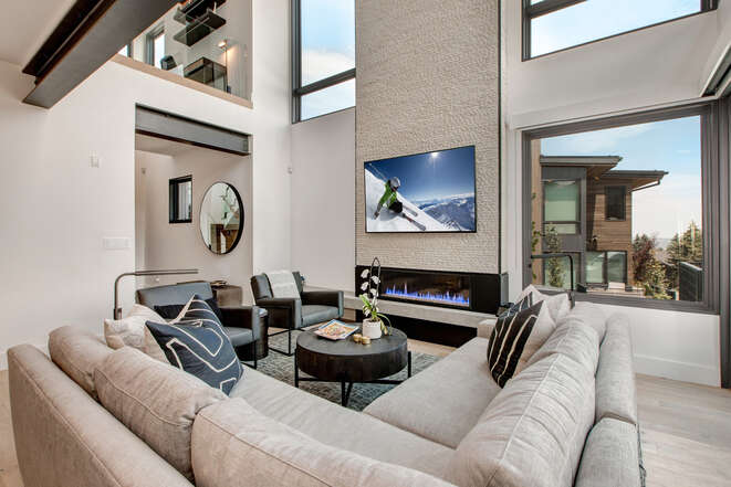 Living Room with a Gas Fireplace, 65