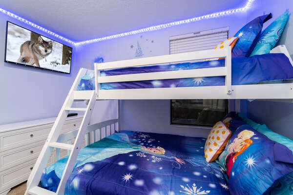 Bedroom 5 showing LED Smart TV