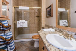 Guest bathroom - shower and tub