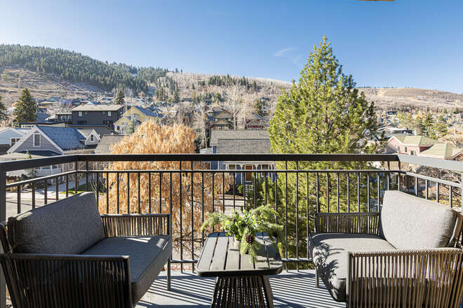 Private balcony with Old Town and mountain views