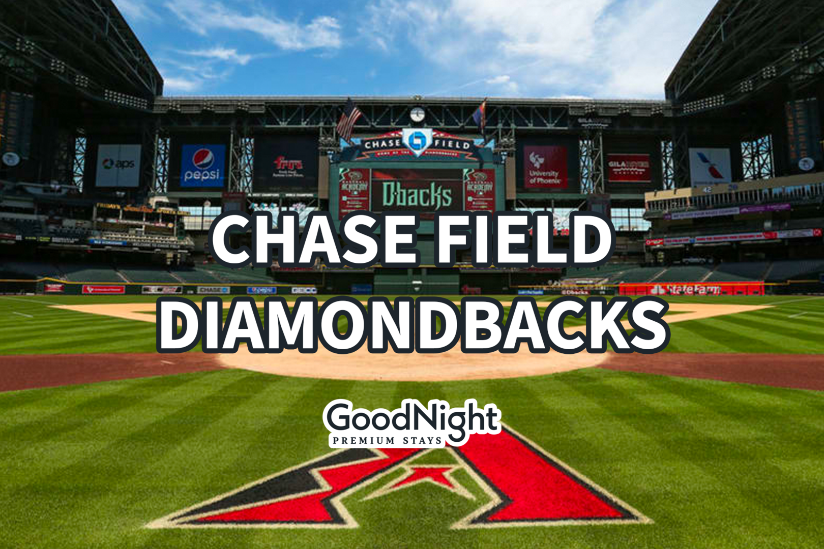 18 mins: Chase Field - Home to the AZ Diamondbacks - Hosting games 3, 4, and 5* for Diamondbacks Vs. Rangers in the 2023 World Series.