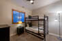 Lower Level Bunk Room with  Twin over Twin Bunk Beds, a Twin Trundle and Access to a Full Shared Bath