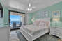 Primary Bedroom with King Size Bed and Private Access to Balcony overlooking the Gulf of Mexico
