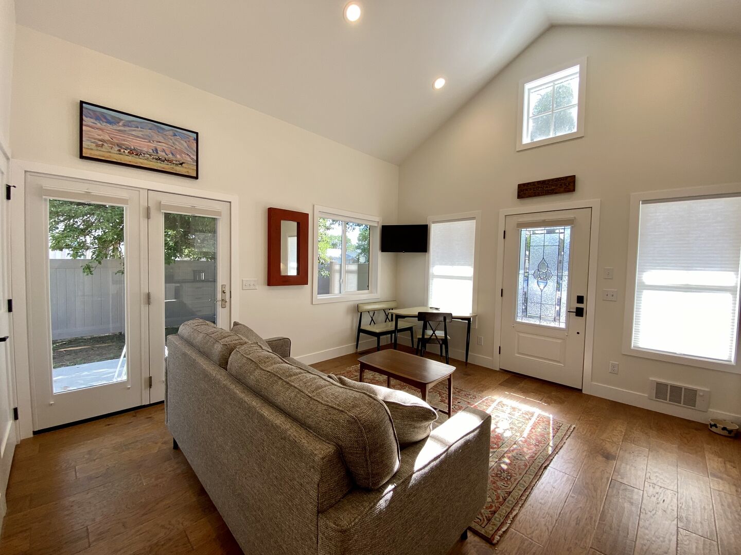 Beautiful vaulted ceilings in open  concept Living/Dining/Kitchen area
