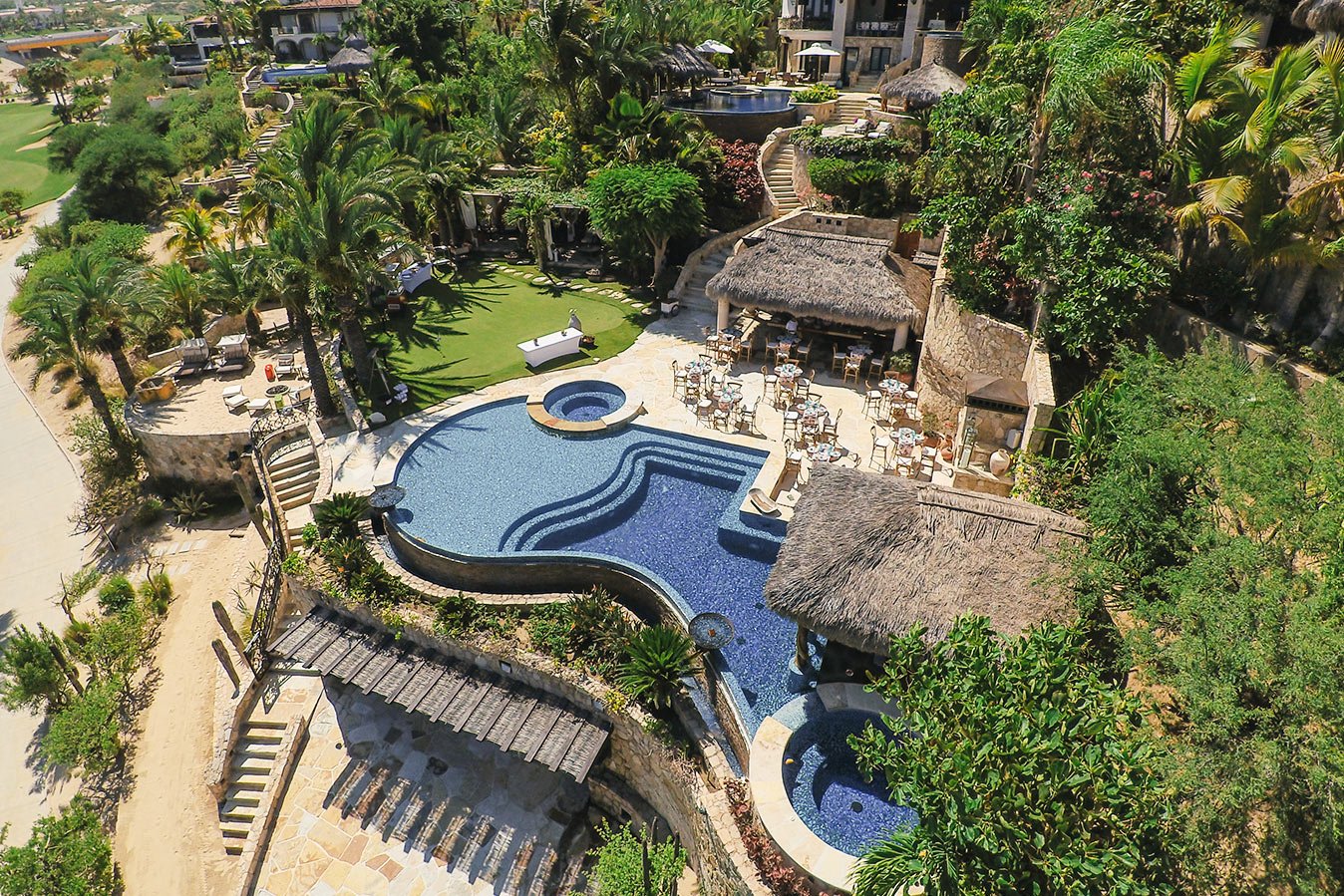 Above View of the Brisas Del Mar Beachfront Vacation Home in Los Cabos