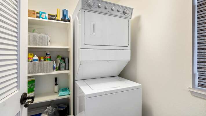 In-unit washer/dryer in the laundry area.