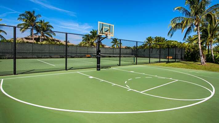 Basketball court at the condo complex