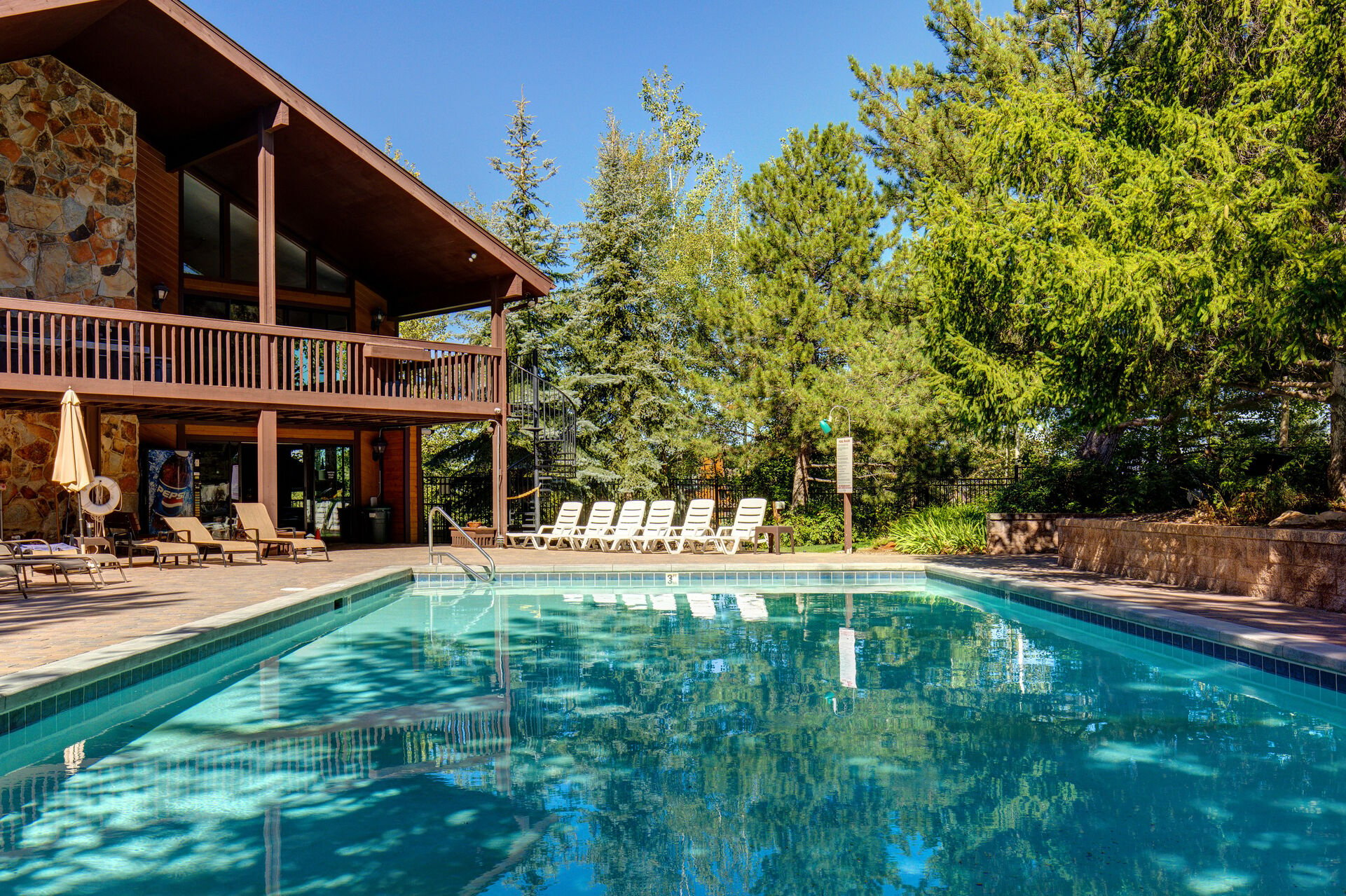 Red Pine Amenities with tennis courts, pool, hot tub, and clubhouse