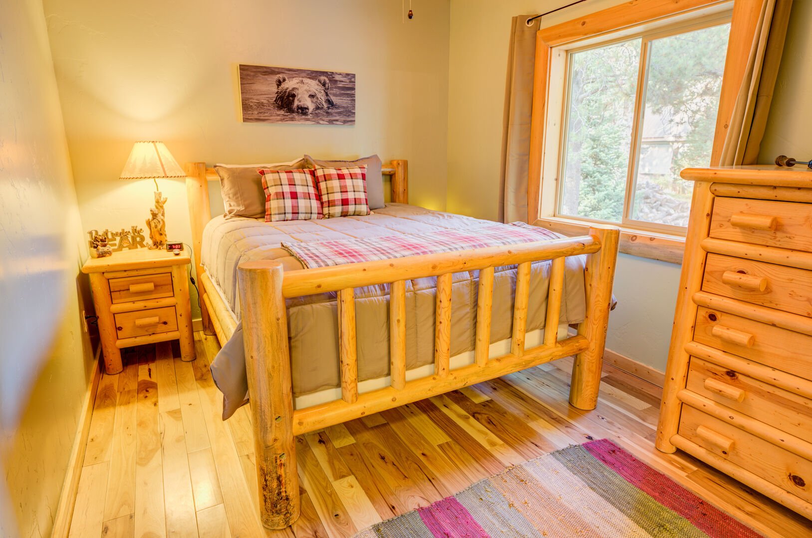 Muley Hollow ~ master bedroom w/ Olympic Queen Size Bed and private bathroom