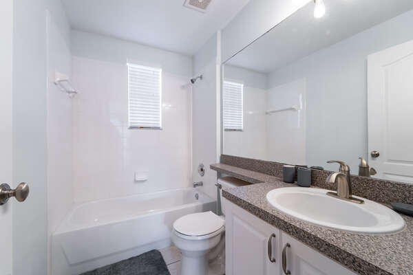 shared bath for common areas and bedrooms 2 & 3