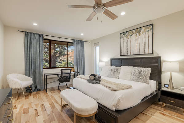 Master Bedroom with a King Bed and Desk Area