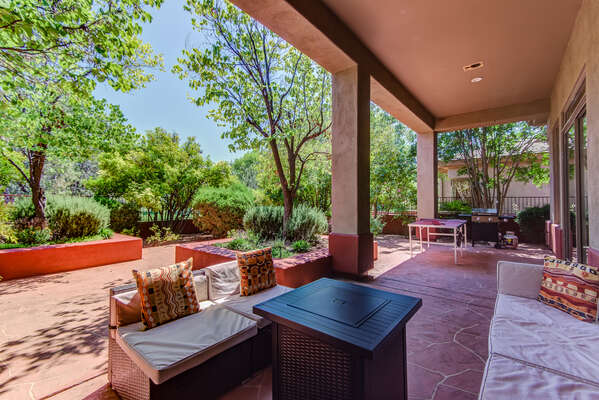 Private Backyard with a Covered Patio