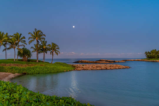Moonset over the Lagoon