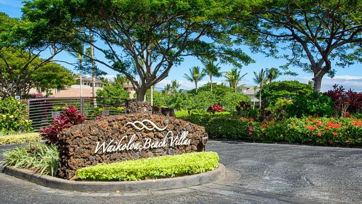 Gated entrance to the Waikoloa Beach Villas
