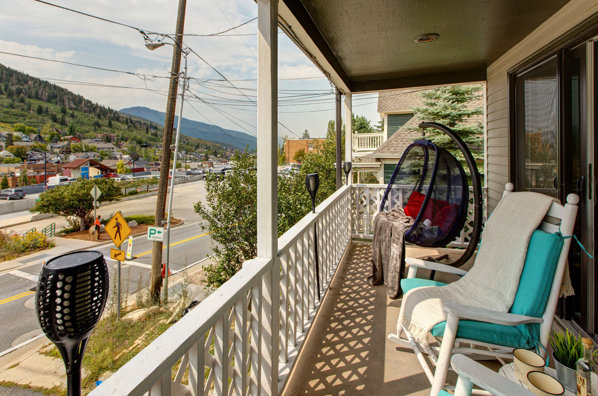 Balcony Off the Living Room that Overlooks Old Town