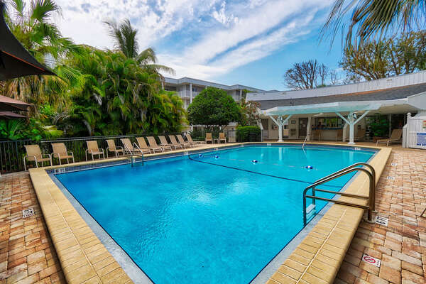 Heated Pool with ample seating