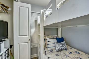 Bunk area with partician for privacy