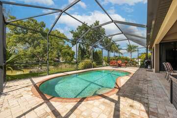 Heated pool vacation rental Cape Coral