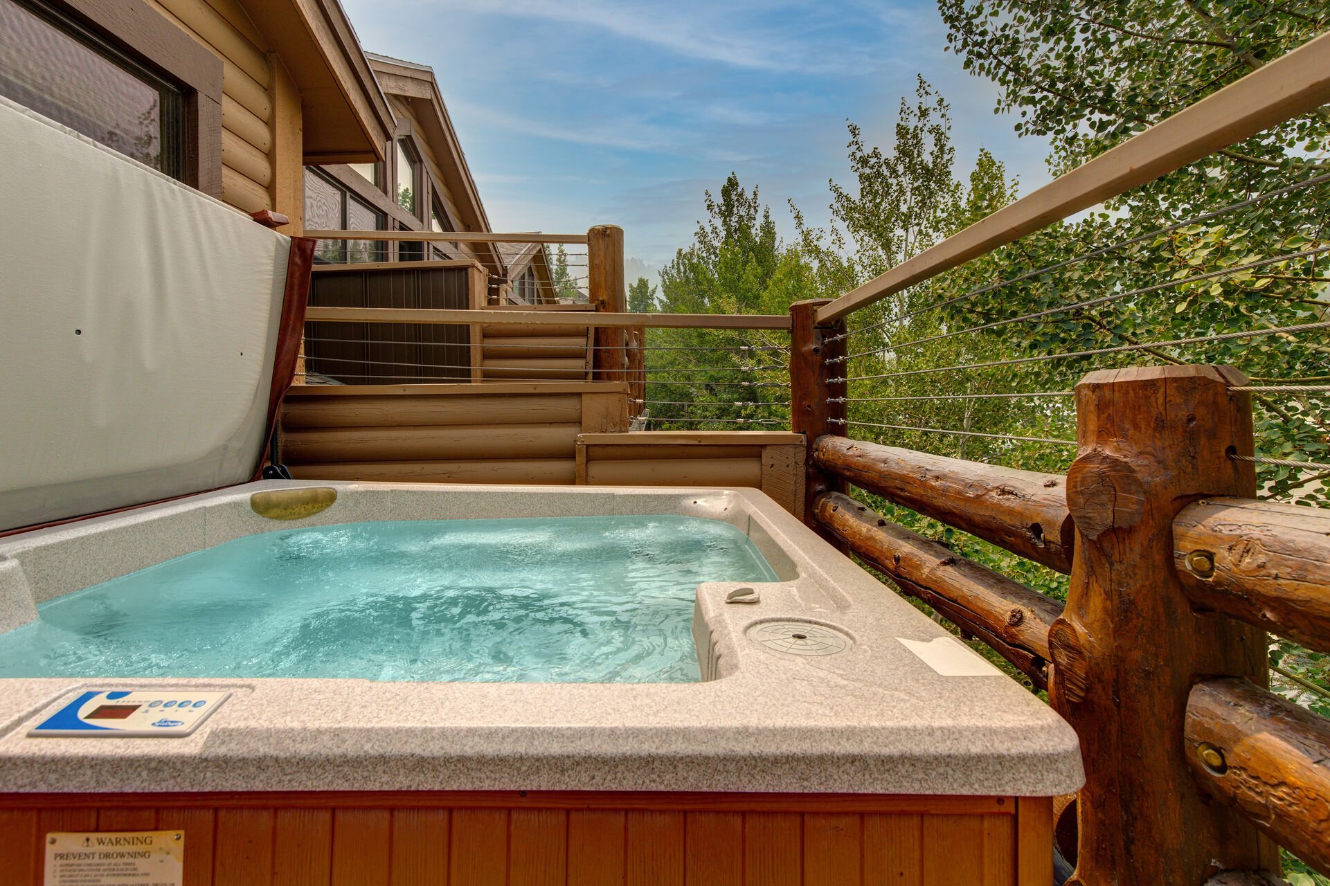 Deck with a Private Hot Tub