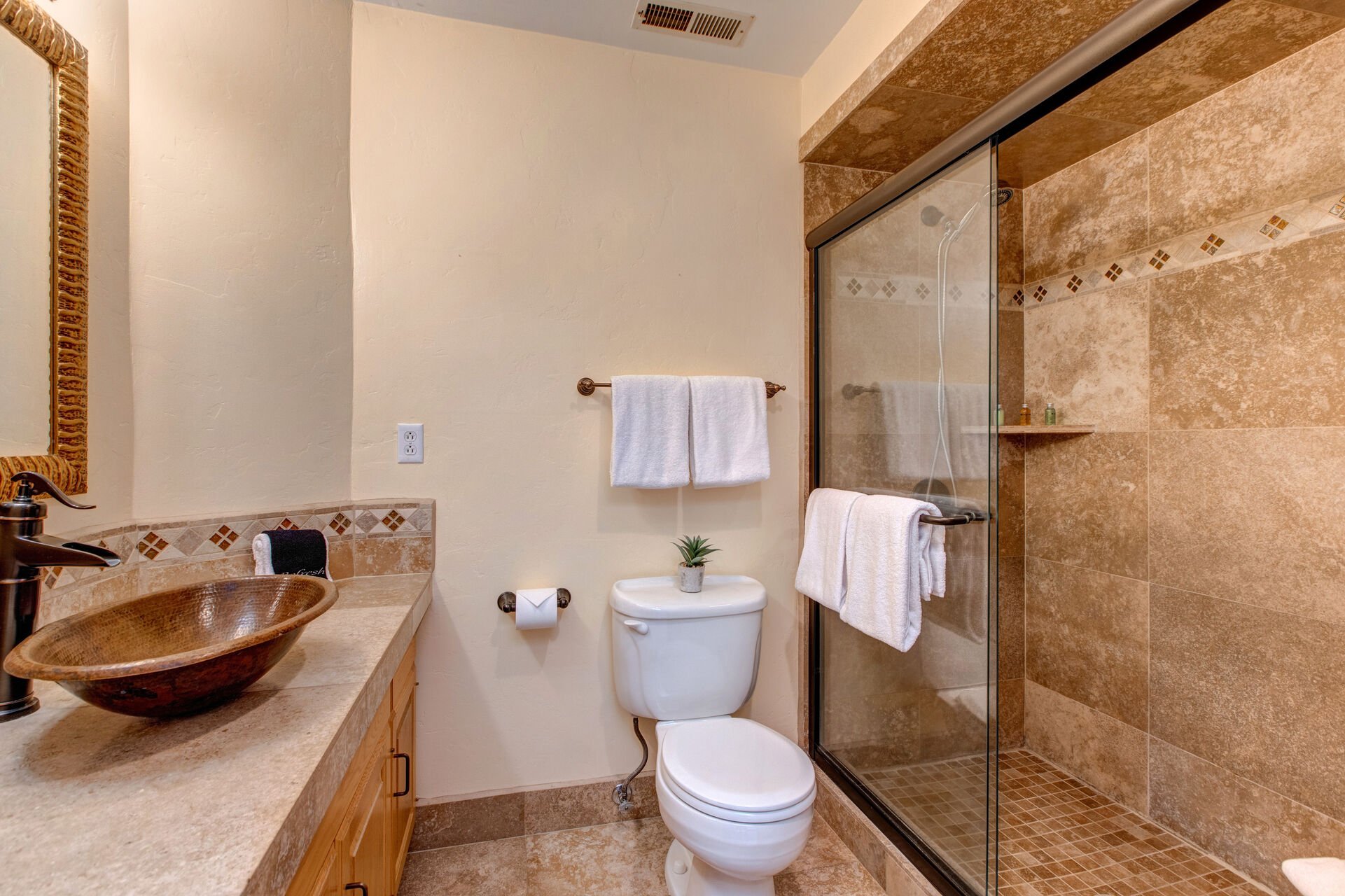 Master Bathroom with over-sized tile shower