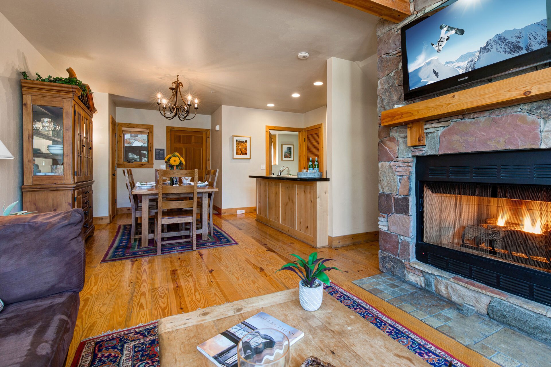 Living Room with plush leather furnishings, 40