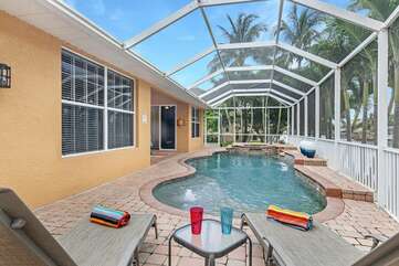 Private pool in Cape Coral, Florida.