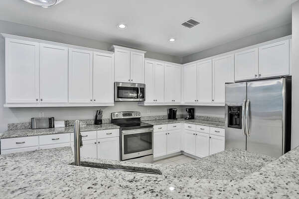 Fully equipped with stainless steel appliances