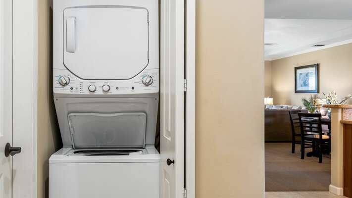 In-unit washer/dryer for your convenience