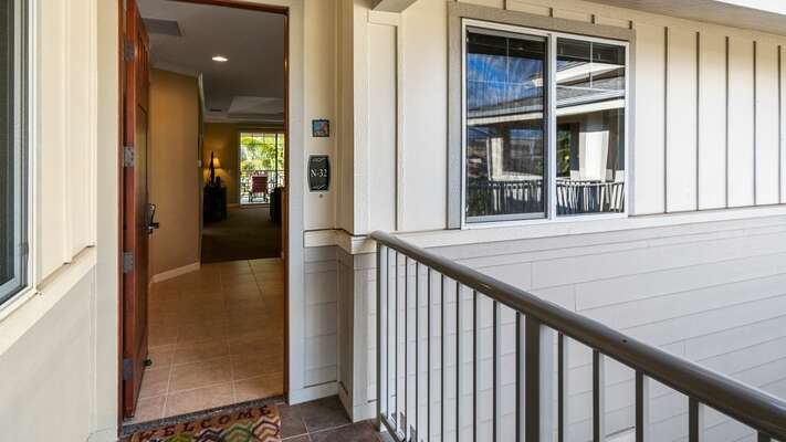 Waikoloa Beach Villas N32 is located on the top floor. There are elevators.