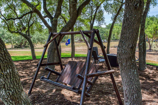 The Wine Dive - Natural Oak Tree Covering with a Swing, Fire Pit and Chairs - Perfect Spot for a Wine Tasting
