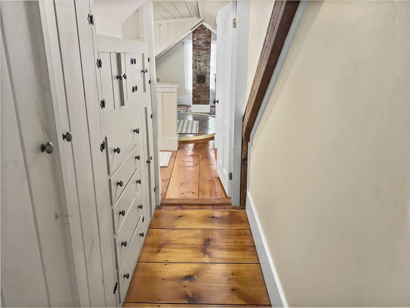 Built in closets along hall way to stair landing - 98 West Road Orleans Cape Cod New England Vacation Rentals