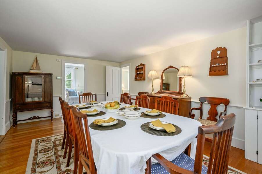 Family dining with an old world flare - 98 West Road Orleans Cape Cod New England Vacation Rentals