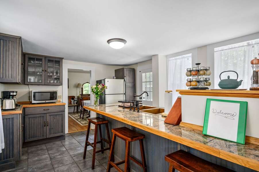 Modern kitchen that retains the Captain's house feel - 98 West Road Orleans Cape Cod New England Vacation Rentals