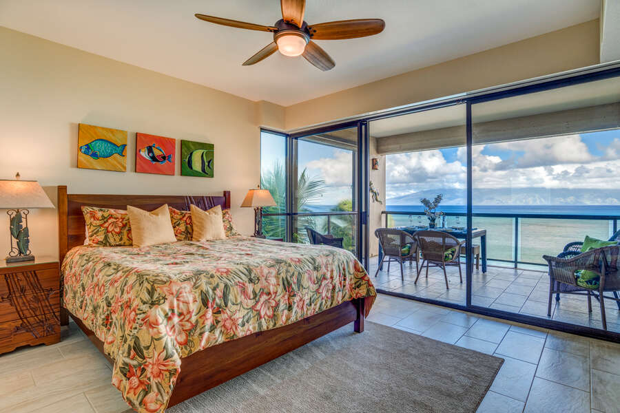 Views of Moloka'i Island from the Front Master Bedroom!