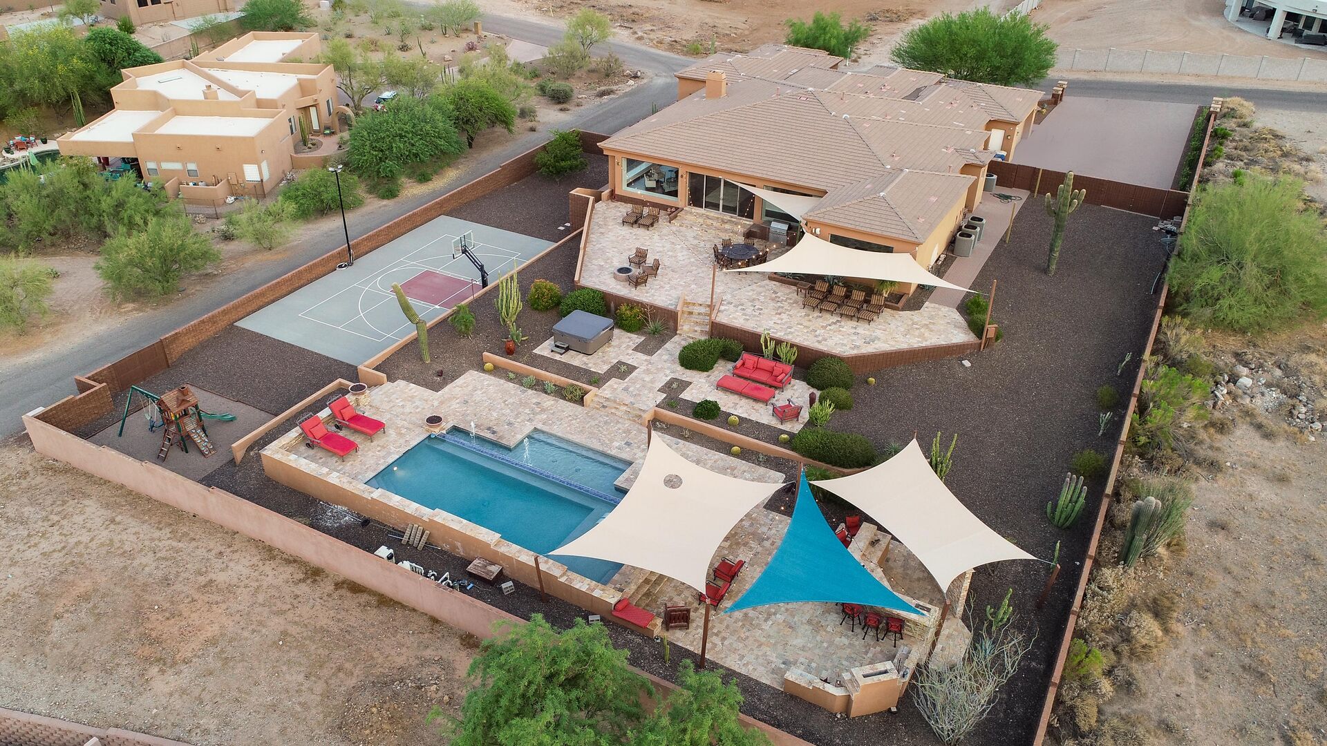 Aerial Photo of Desert Estate - The playground is no longer available.