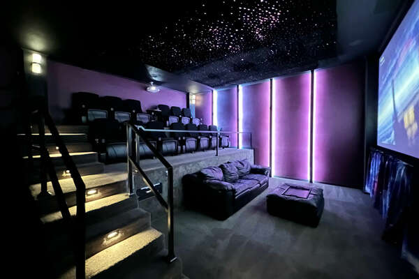 Have fun and enjoy watching with everyone in the cinema-style theater room.