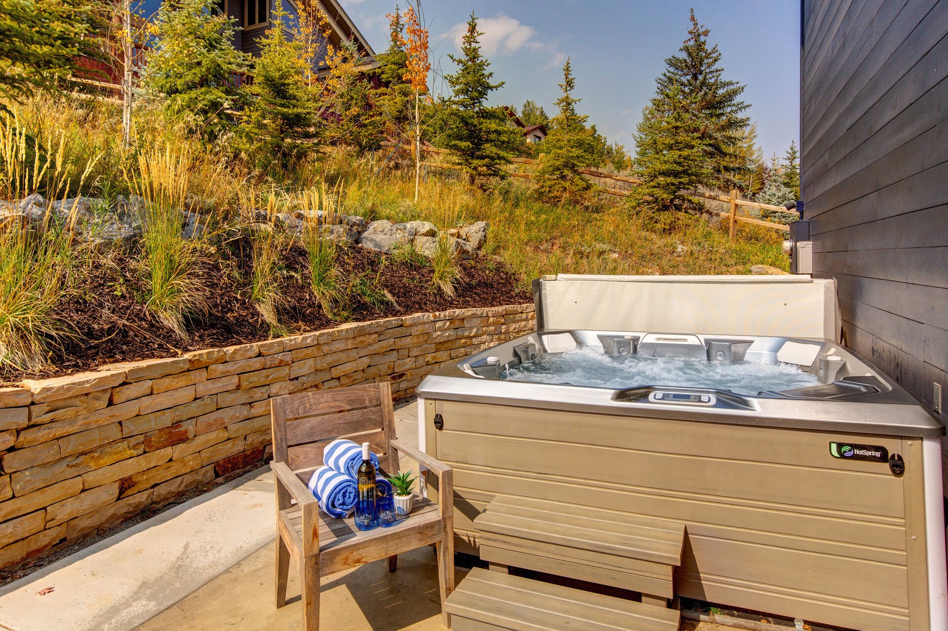 Back Patio with a Private Hot Tub