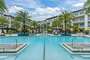 The nicest pool on 30A!  The pool has tanning ledges, and also has a long, shallow wading area. Chic cabanas surround the pool area. Hot tub!!!  Plenty of seating areas all around.