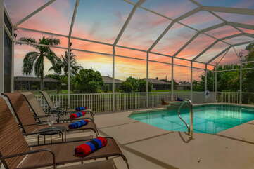 Heated pool vacation rental in Cape Coral, Florida